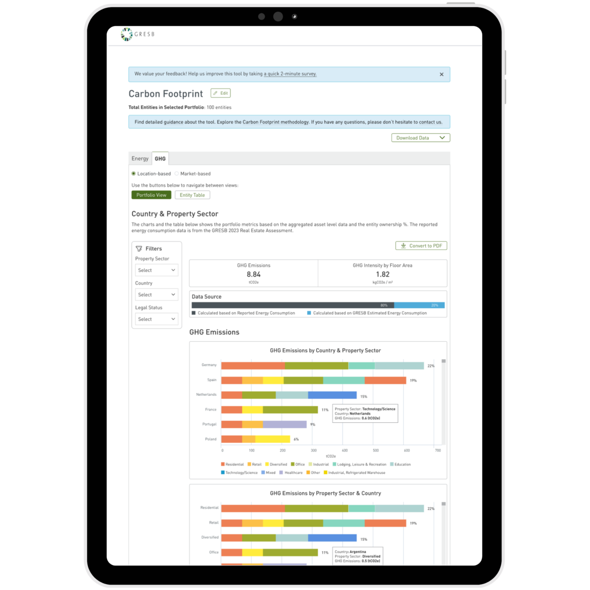 Carbon Footprint Dashboard - GRESB